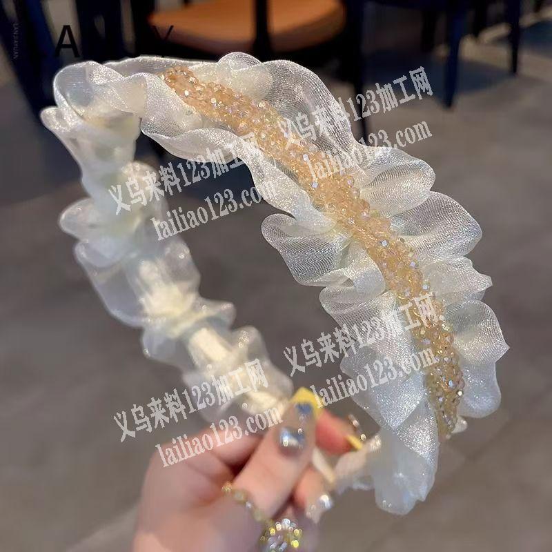 网纱头箍，寻找手工串珠网纱头箍的工厂，请