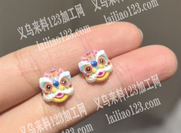 树脂脸谱耳钉订单，如图，寻找厂家，请联系
