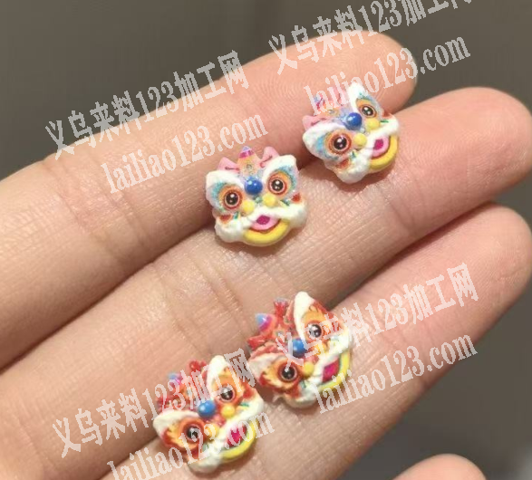 树脂脸谱耳钉订单，如图，寻找厂家，请联系