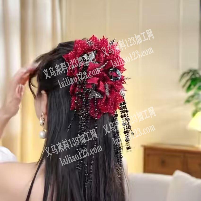 头饰头花粘胶的手工活，这样的饰品，寻找会