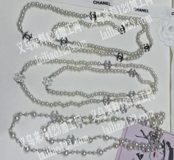 手工珍珠项链成品订单，如图，要成品，项链