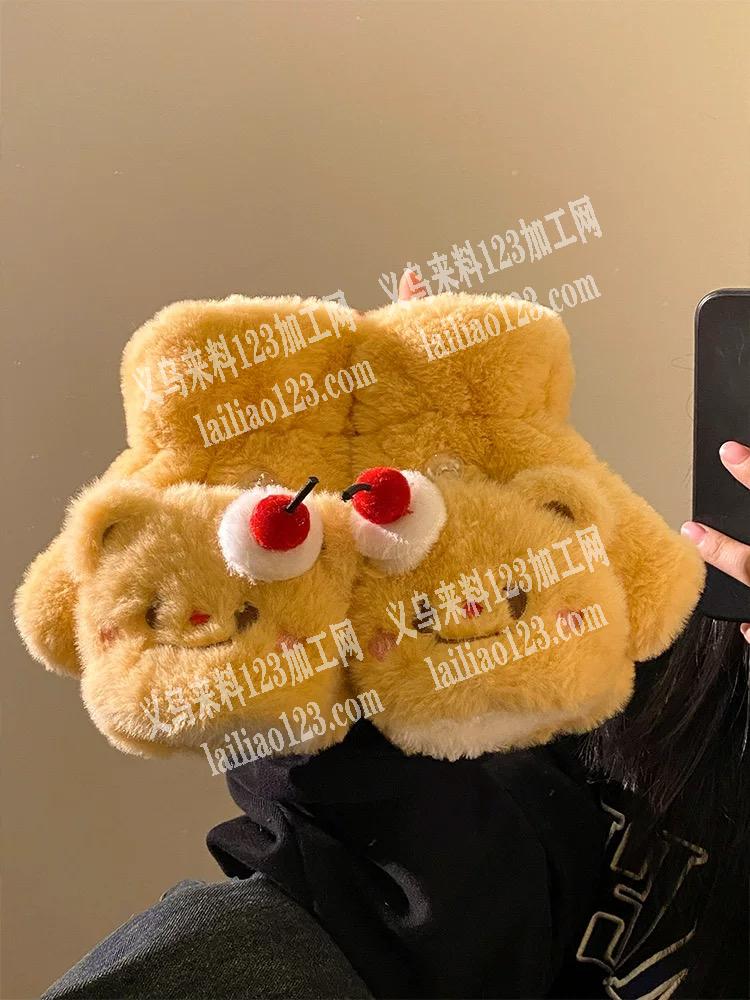 毛绒带盖手套外发加工，寻找专业做手套的加
