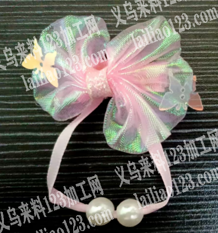 网纱蝴蝶结儿童头饰订单，寻找厂家，有货的