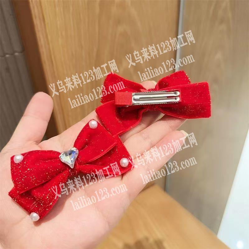 儿童蝴蝶结发夹订单，如图，要成品，工厂联