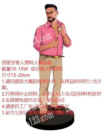 附图片，外贸西班牙客人塑料人偶15000