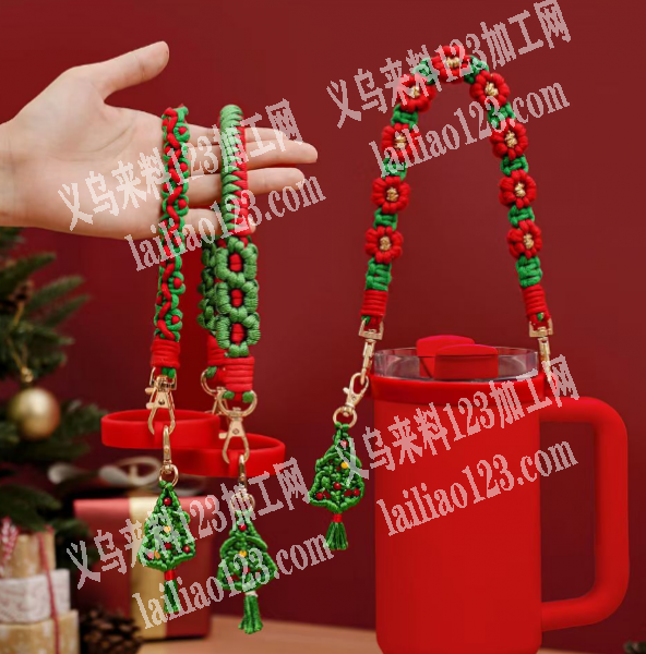 提绳编织打结的手工活，如图，长期有货做，