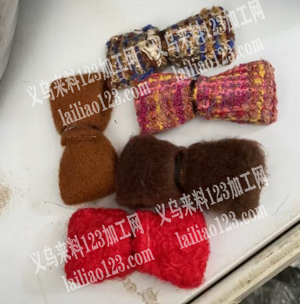 蝴蝶结绑线的手工活外发加工，如图，寻找义