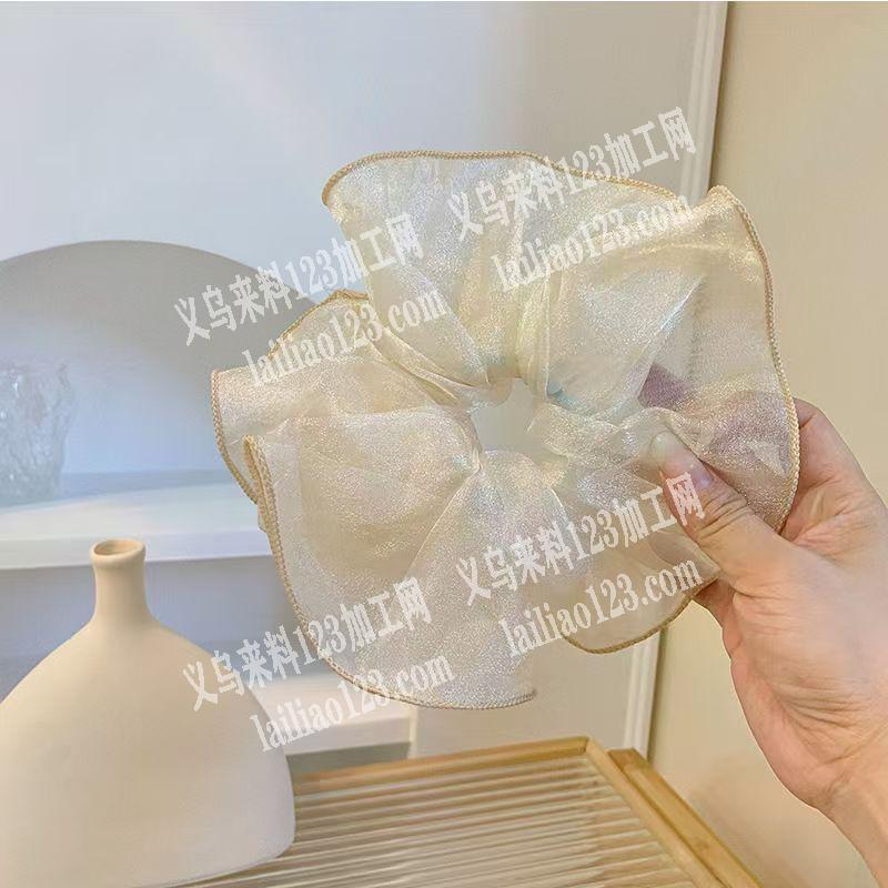 这个拷边+平车活外发加工，网纱布艺发圈大