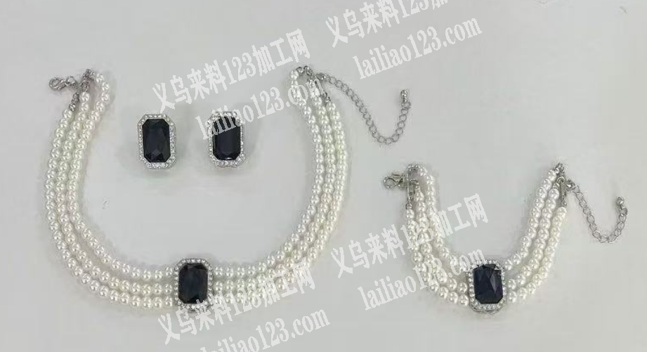 手工串珠珍珠成品订单，珍珠套链成品订单，