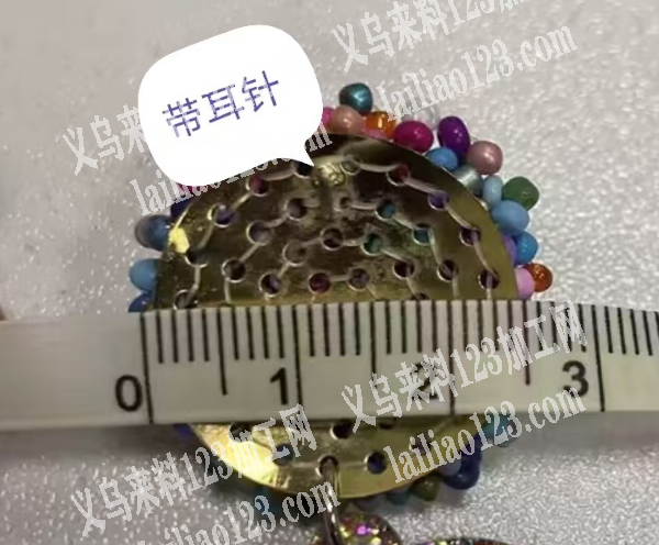 手工活外发，耳环鱼线穿米珠编织的手工活外