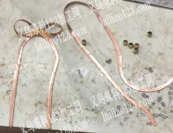 链条打结的手工活外发加工，如图，会做的加