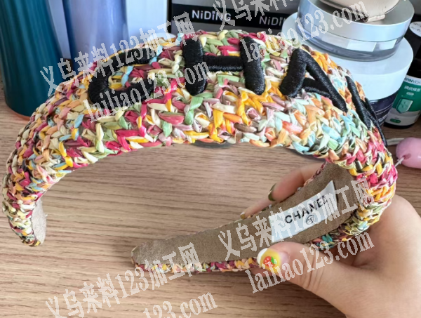 编织+绣花的发箍成品订单，如图，寻找成品