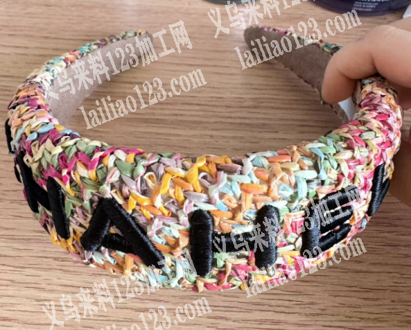 编织+绣花的发箍成品订单，如图，寻找成品