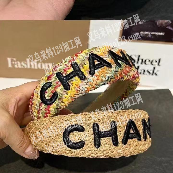 编织+绣花的发箍成品订单，如图，寻找成品