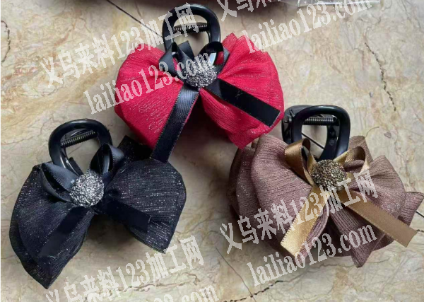 手工布艺蝴蝶结抓夹订单,如图,需要成品现