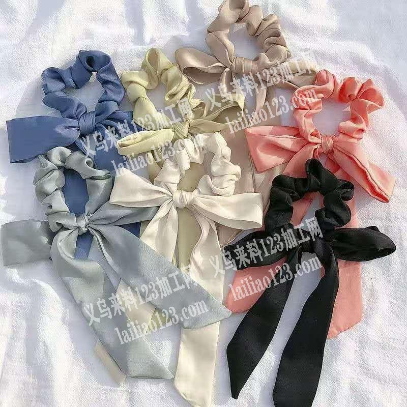 寻找生产如图布艺发圈饰品的工厂，请联系详