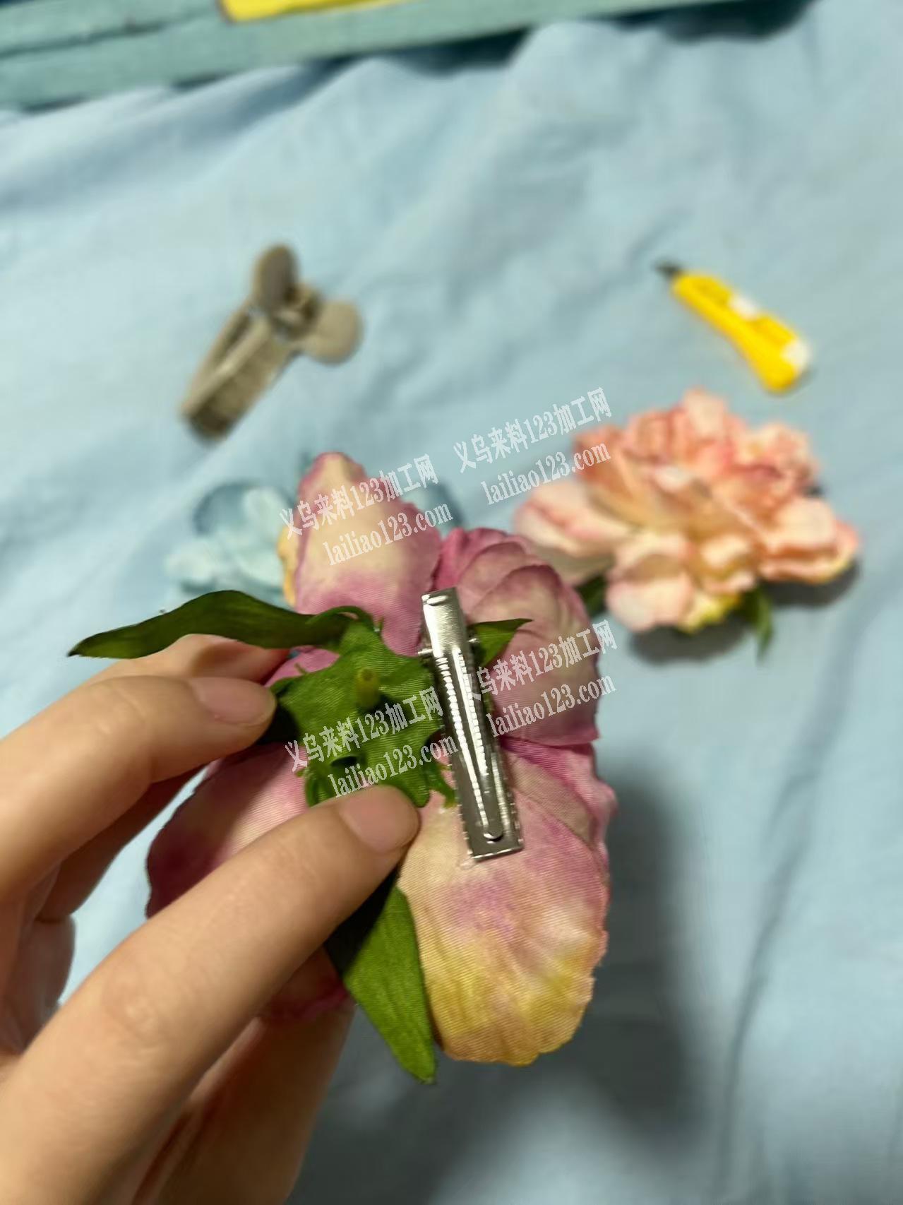 《大量》手工仿真花发夹订单，如图，寻找专