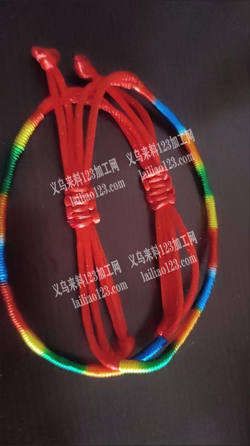 手绳绕线编织手链的手工活，寻找义乌的手工
