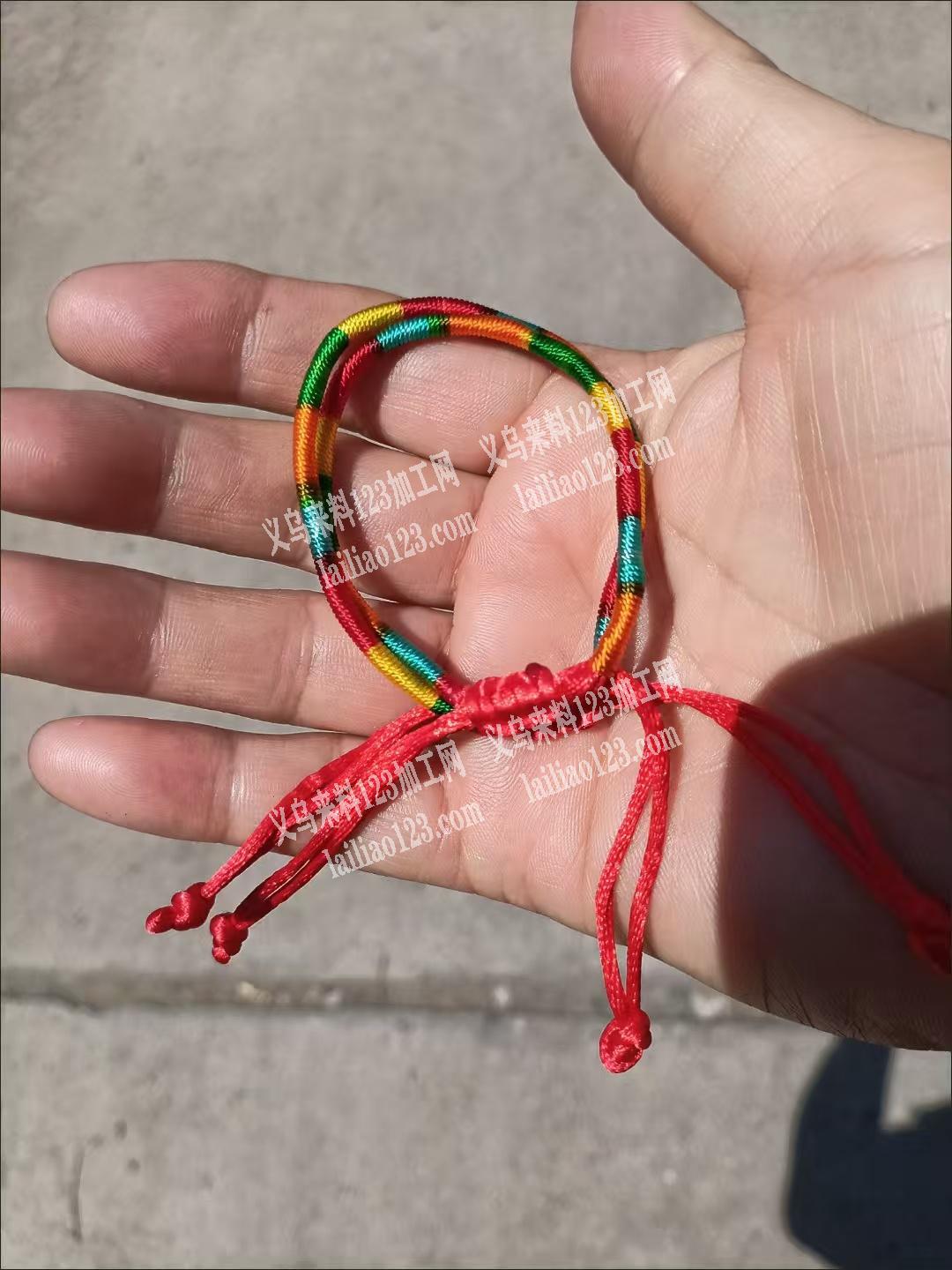 手绳绕线编织手链的手工活，寻找义乌的手工