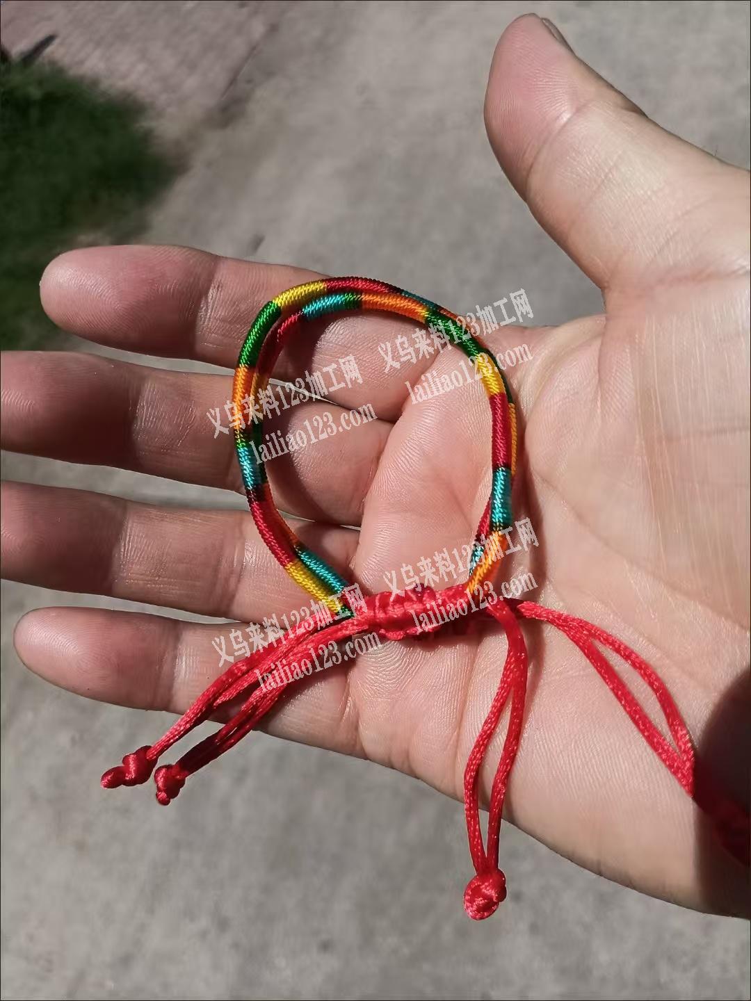 手绳绕线编织手链的手工活，寻找义乌的手工