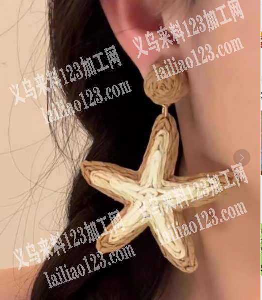 手工缠绕编织的耳环花成品订单，如图，寻找