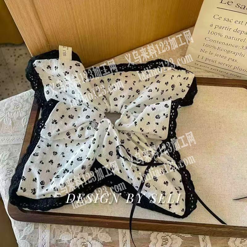 老板委托寻找：布艺发饰订单，如图布艺发圈