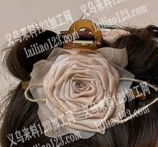 布艺玫瑰花抓夹花订单，如图，寻找专业做的