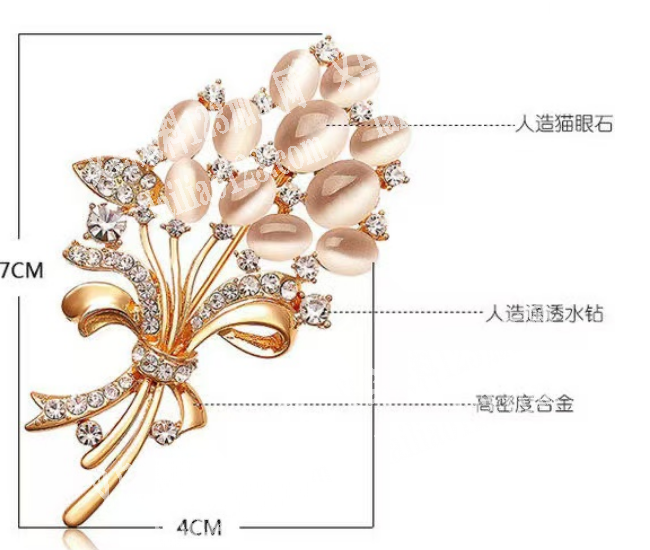 公司大量合金+猫眼石胸针订单，寻找专业做