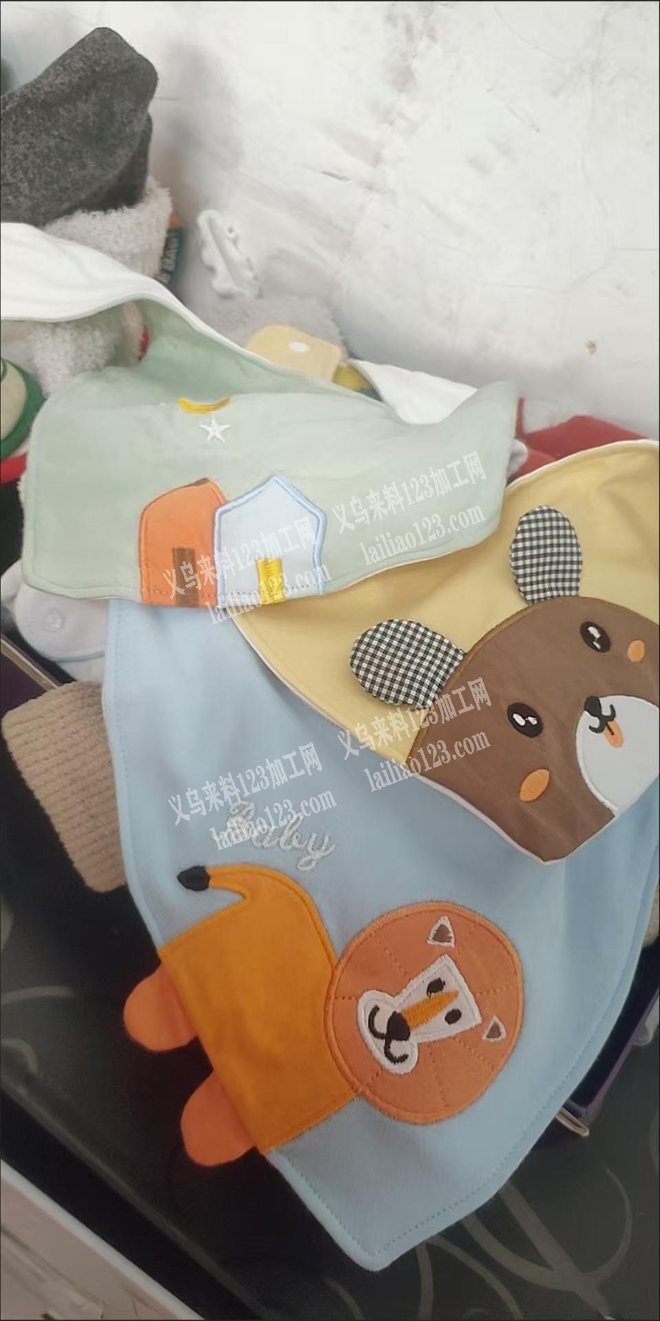 寻找围嘴口水巾的加工厂，如图，寻找加工厂
