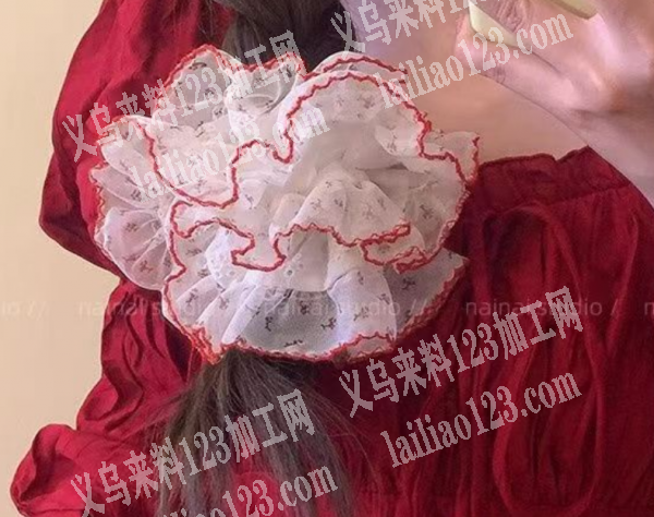 大量如图布艺发圈订单，寻找专业做布艺发圈