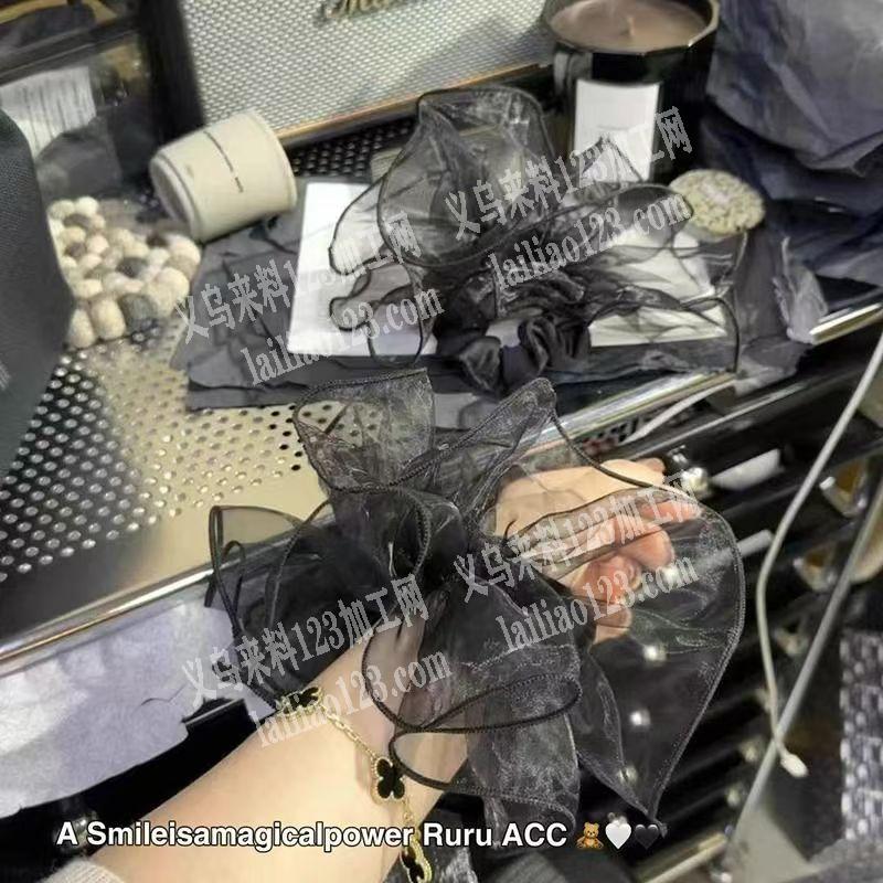 拷边的发圈订单，网纱布的密拷的发圈订单，