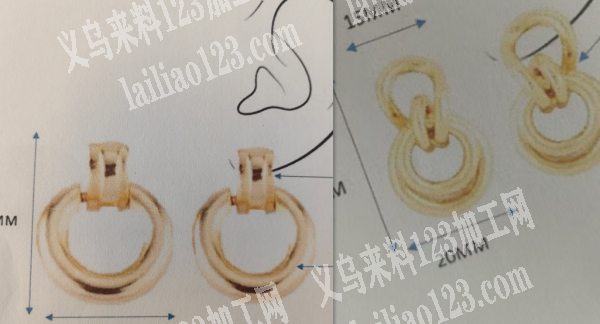 如图款金属耳环订单，附图片，寻找厂家有意