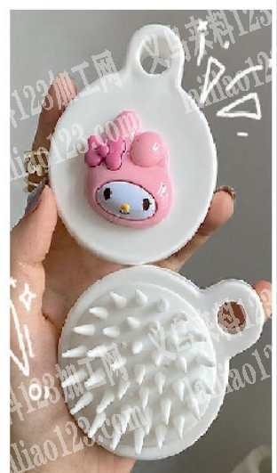 粉色按摩梳订单，如图，3D塑胶配件，