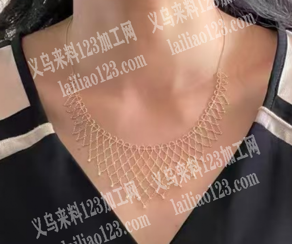高档流苏项链成品订单，。如图。新中式的项