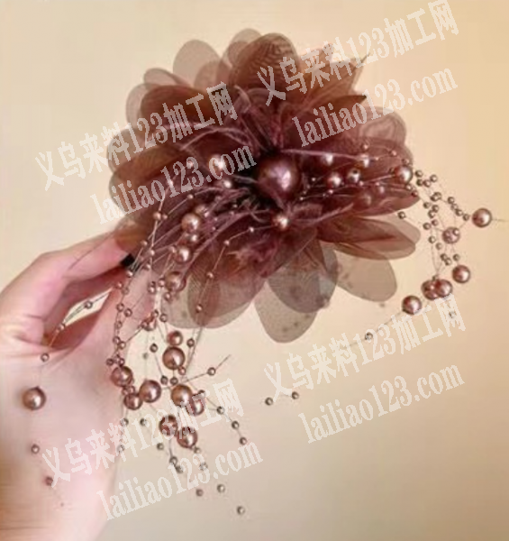 定位珍珠布艺花的抓夹成品订单，如图，寻找