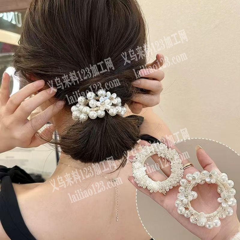 大量寻找这个手工穿珠钩针发圈的工厂，我要