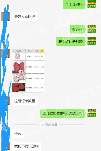 老板委托寻找：公司大量布艺饰品订单，成品