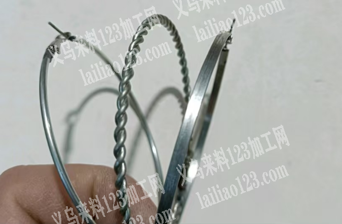 耳环毛胚处理，如图，