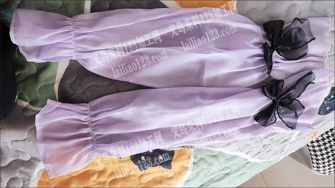 防晒袖冰袖订单，如图，这样的喇叭口带蝴蝶