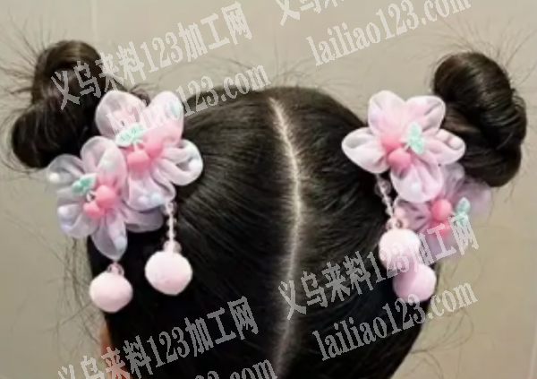 儿童网纱花朵发饰订单，寻找谁家能做，请联