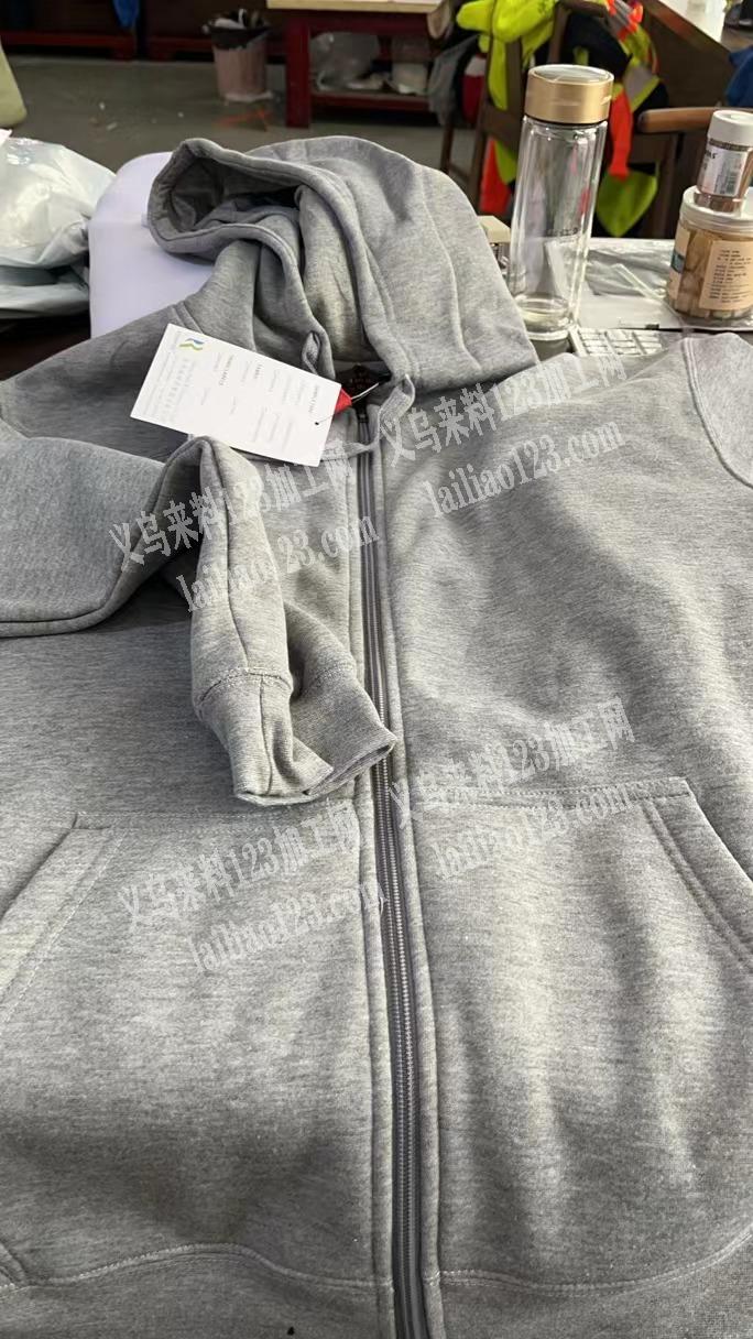 拉链外套外发加工，这是卫衣服装订单外