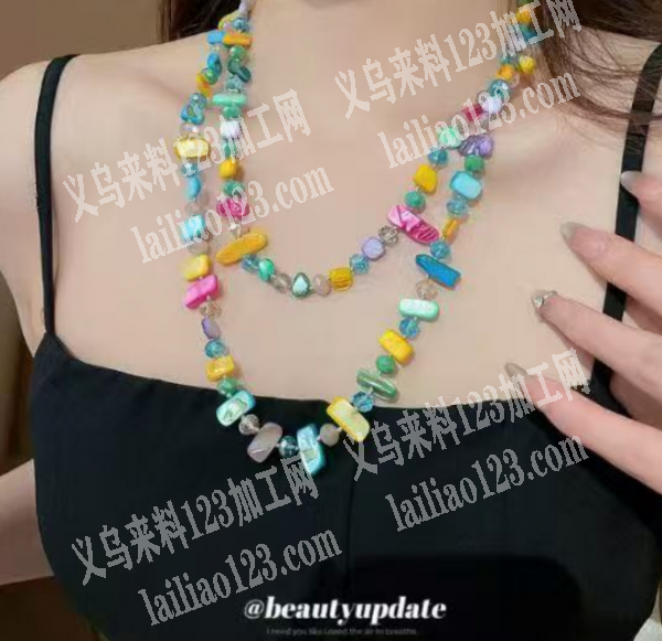 碎石项链串珠的手工活外发，寻找会做的穿珠