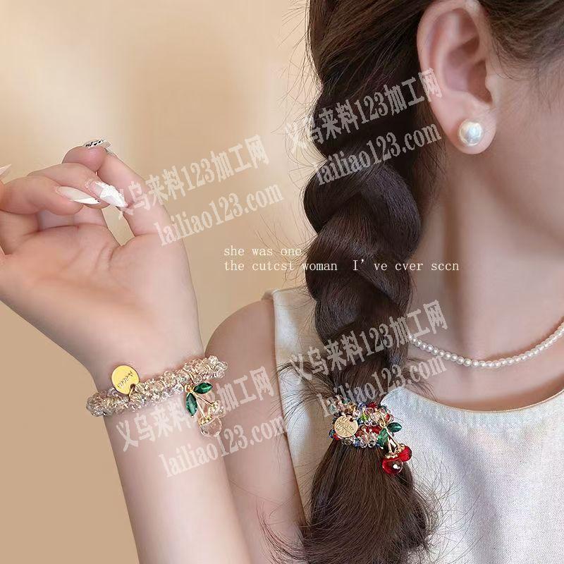 大量串珠钩针发圈订单，如图，寻找厂家，请