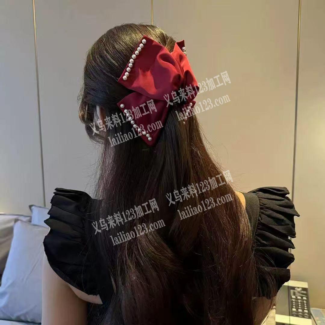 如图布艺钉珠的发饰订单，寻找布艺饰品成品