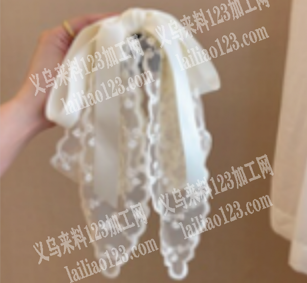 布艺蕾丝蝴蝶结发饰订单，寻找成品，要现货