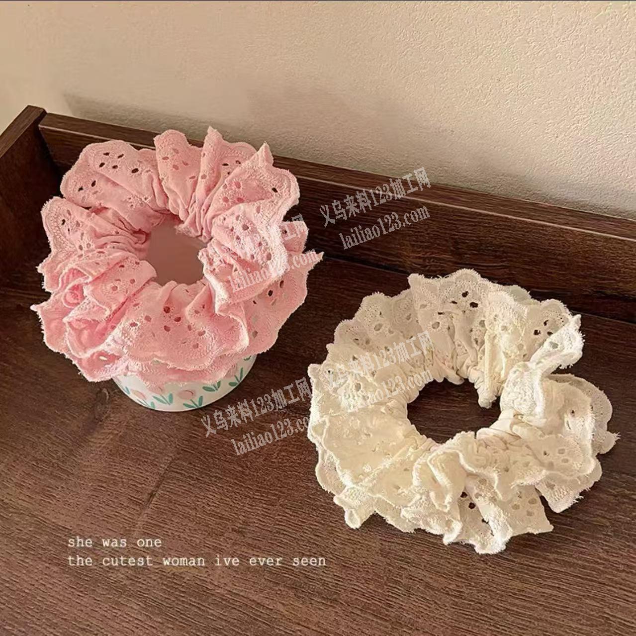 布艺花边发圈成品订单，寻找专业做这个成品
