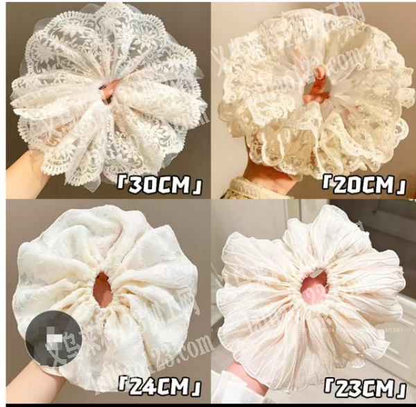 寻找专业生产花边发圈的工厂，布艺发圈，寻