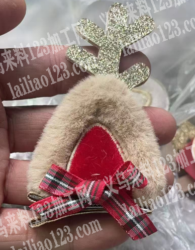 毛绒圣诞发夹50000订单，寻找厂家，如