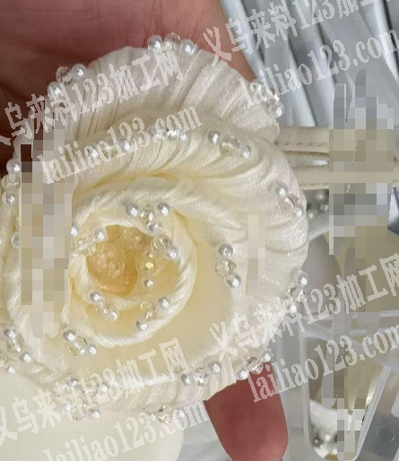 布艺手卷玫瑰手工花成品订单，如图，寻找成