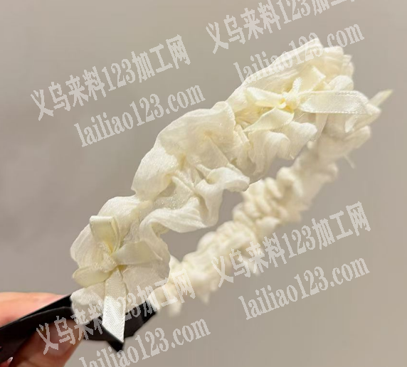 布艺手工头箍的手工活外发加工，发义乌本地